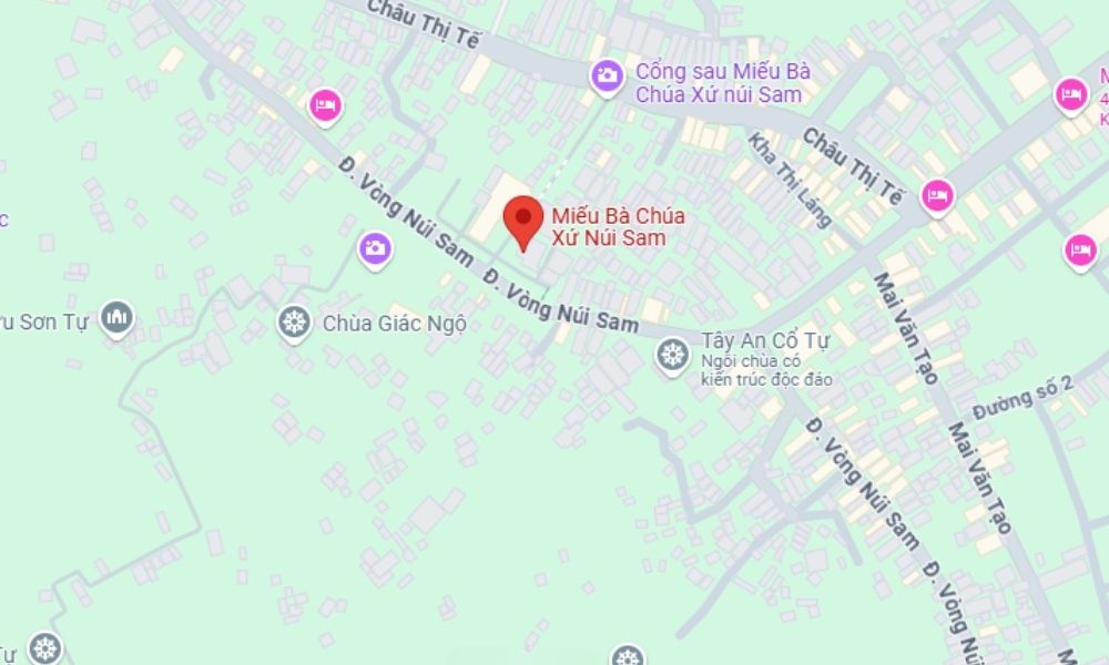 Địa chỉ miếu Bà Chúa Xứ Châu Đốc An Giang