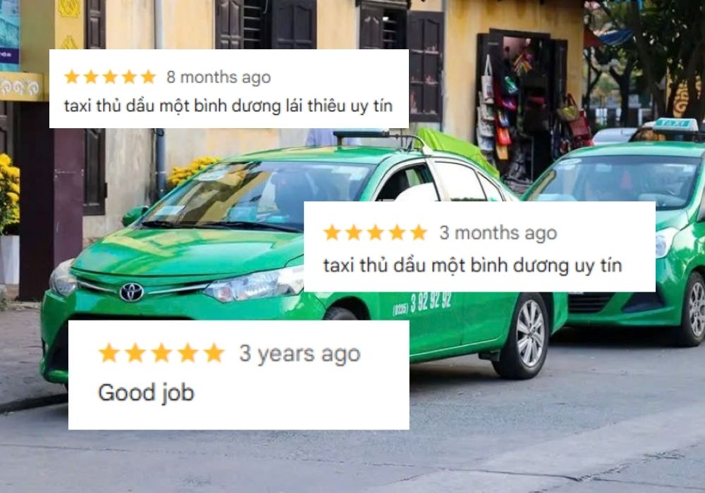 Đánh giá tích cực của khách hàng khi sử dụng Taxi Mai Linh Thủ Dầu Một (Ảnh: Google Maps)