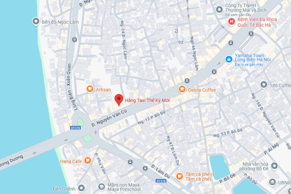 Hãng xe taxi Thế Kỷ Mới tại Ngọc Lâm, Long Biên (Ảnh: Google Maps)