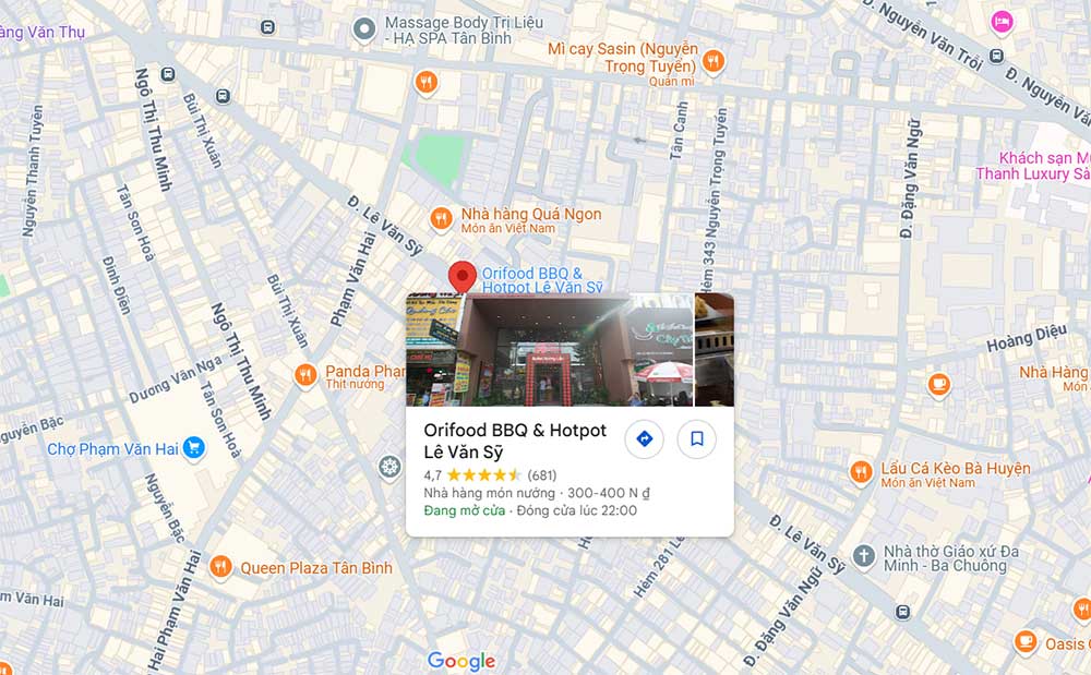 Orifood BBQ (Ảnh: Google Maps)