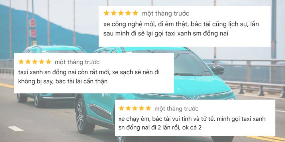 Đánh giá khách hàng về dịch vụ Xanh SM Đồng Nai