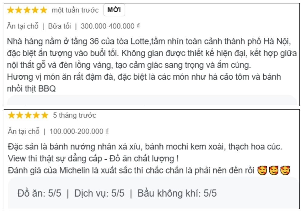 Đánh giá của khách hàng về trải nghiệm ẩm thực tại nhà hàng Tim Ho Wan (Ảnh: Google Maps)