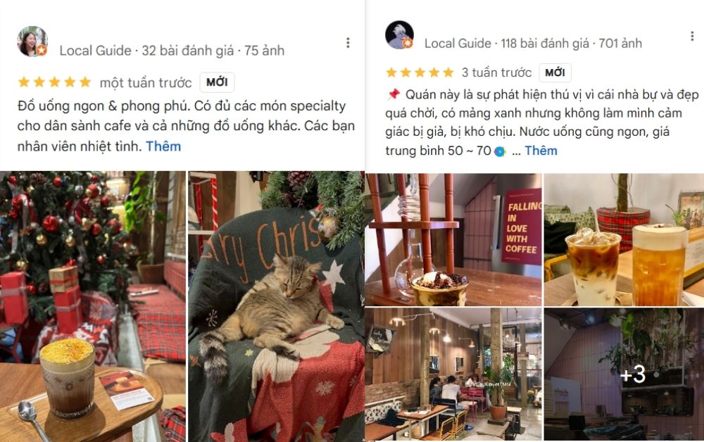 Khách hàng đánh giá cao về đồ uống và không gian Barista Collective (Ảnh: Sưu tầm Internet)