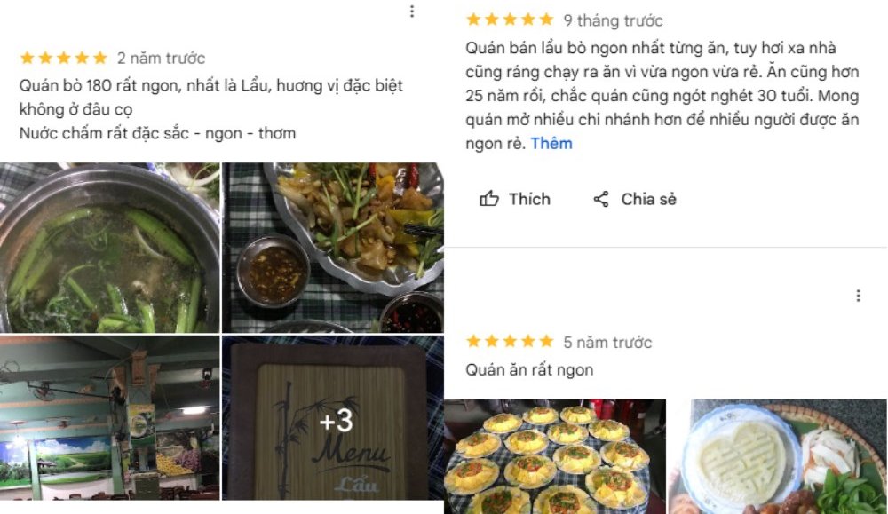 Thực khách đánh giá cao tốc độ phục vụ nhanh và nhân viên chu đáo (Ảnh: Google maps)