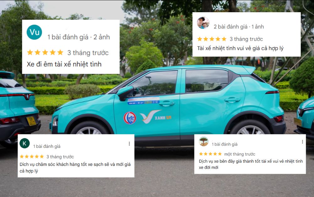 Đội xe taxi điện Lado taxi được khách hàng đánh giá dịch vụ chất lượng, giá cả hợp lý và tài xế nhiệt tình (Ảnh: Google Maps)