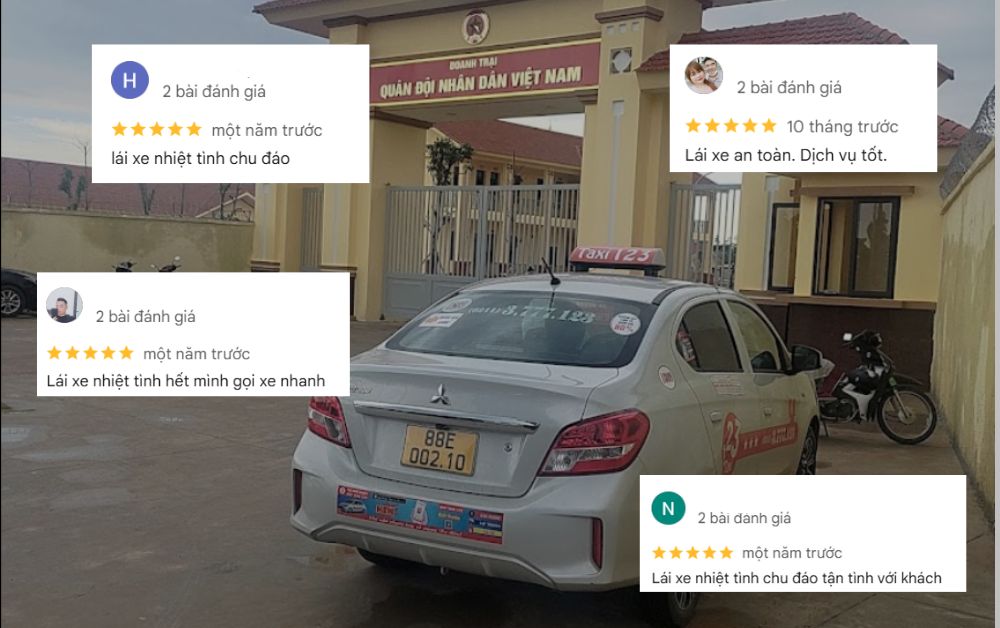 Taxi 123 Tam Dương được đánh giá nhiệt tình, chu đáo và tận tình (Ảnh: Google Maps)