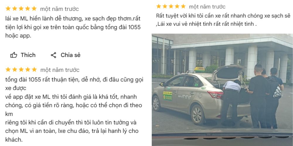 Taxi Mai Linh Phú Quốc được nhiều lời đánh giá tích cực từ khách hàng 