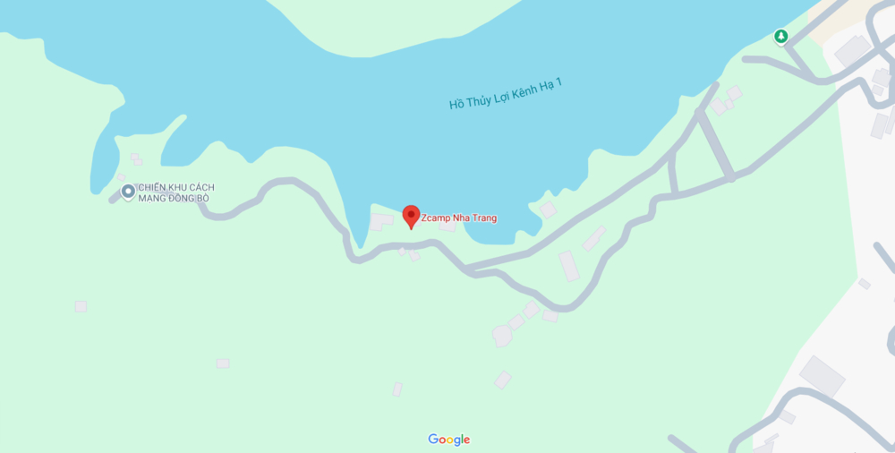 Vị trí của Z Camp Nha Trang trên bản đồ (Ảnh: Google maps)