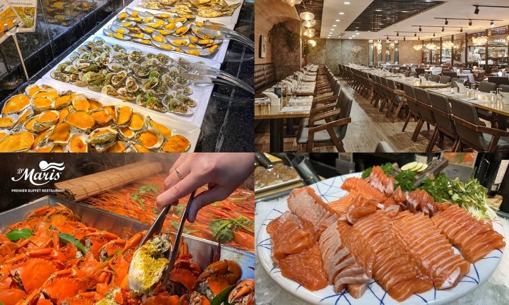 Nhà hàng buffet 5 sao HCM D'Maris phục vụ nhiều món hải sản tươi sống