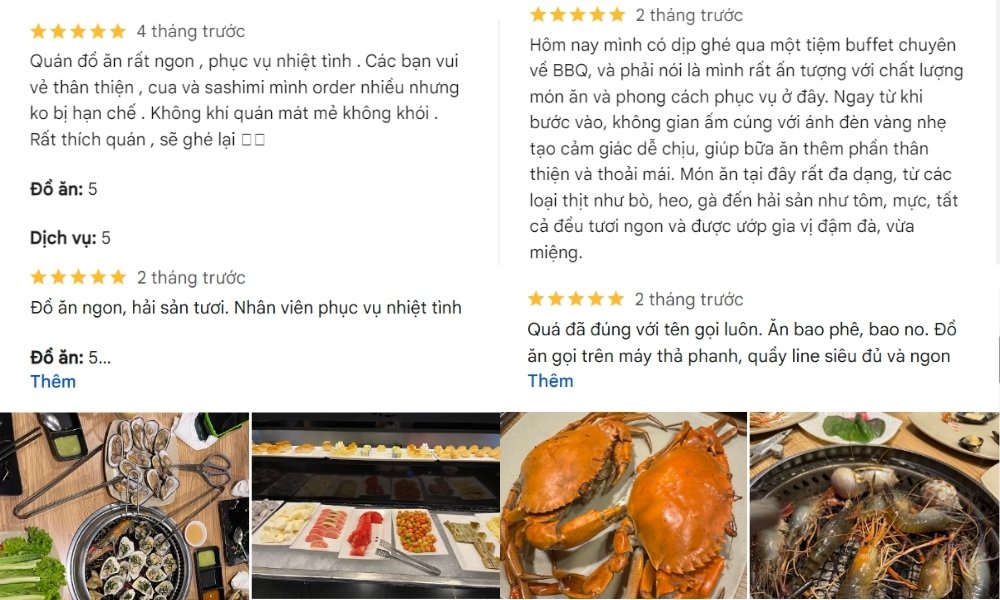 Đánh giá khách hàng tại Quá Đã BBQ Sài Gòn