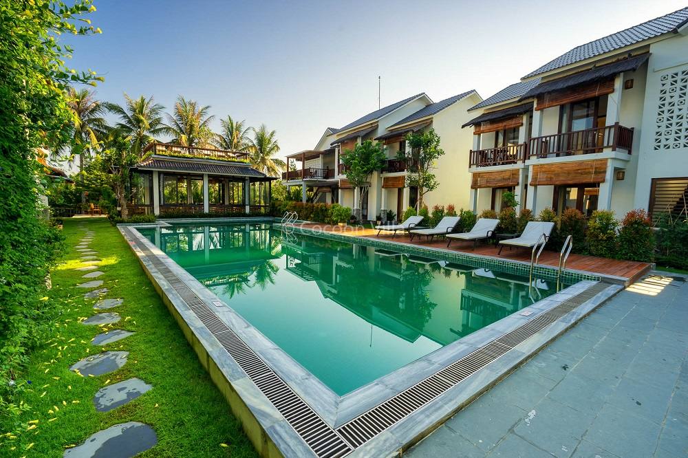 Cocoon Villa Hội An có hồ bơi riêng và khu vườn xanh mát