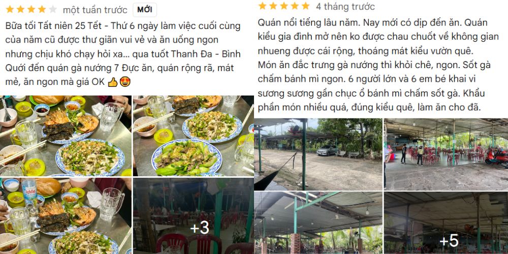 Không gian nhà vườn của quán nhận được đánh giá từ nhiều khách hàng 