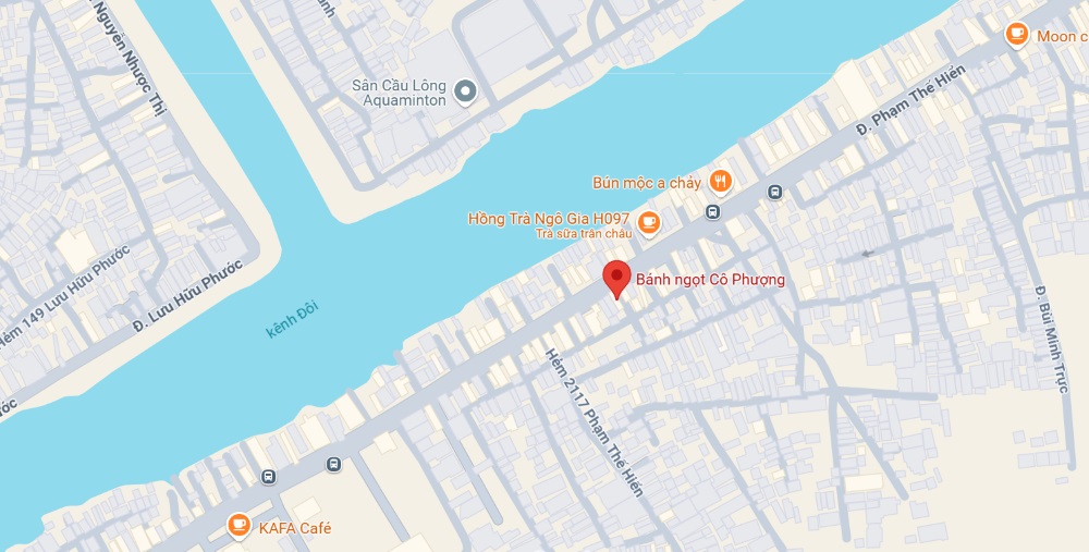 Địa chỉ xe bánh ngọt cô Phượng tại Sài Gòn (Ảnh: Google Maps)