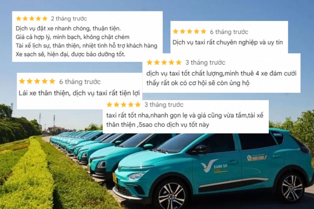 Nhờ có dịch vụ tốt và tài xế chuyên nghiệp, Xanh SM đã tạo ấn tượng tốt đẹp trong lòng khách hàng (Ảnh: www.xanhsm.com)