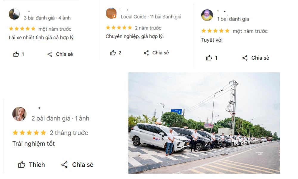 Taxi Hương Giang có đội xe quy mô lớn và hiện đại (Ảnh: Sưu tầm Internet)