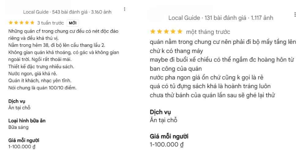 Cảm nhận của khách hàng về Bản 