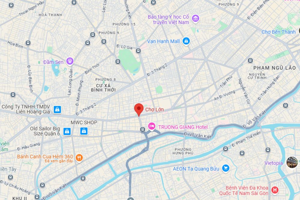 Chợ Lớn - địa điểm thăm quan, mua sắm tại Quận 5 (Ảnh: Google Maps)