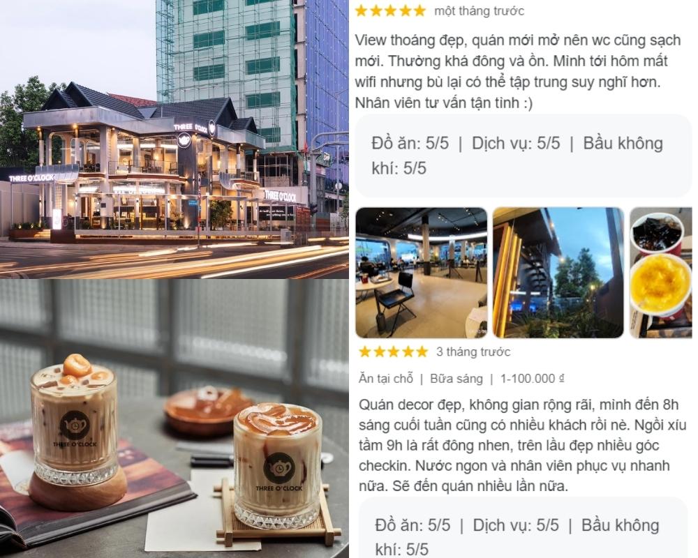 Chuỗi cà phê 24h Sài Gòn Three O’clock Coffee được nhiều bạn trẻ đánh giá cao về trải nghiệm không gian và nước uống 