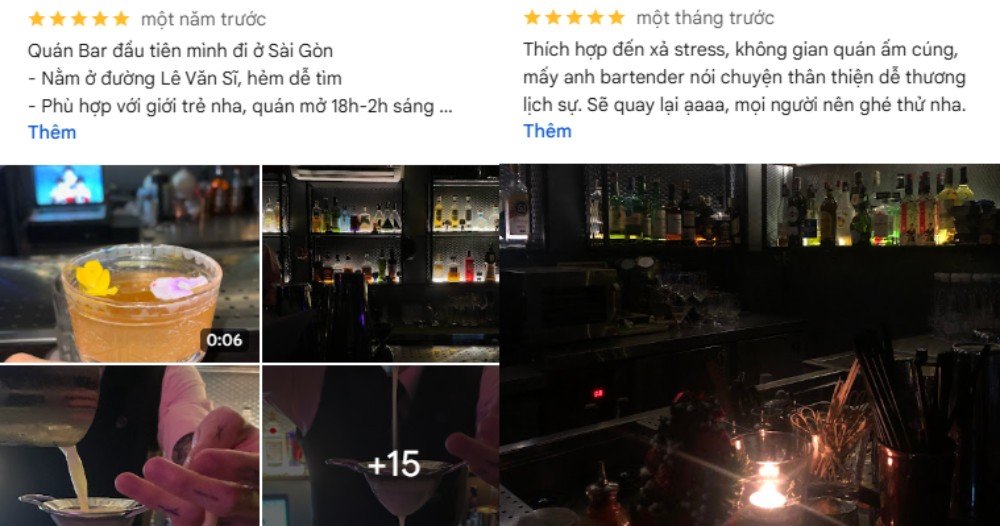 Khách hàng đánh giá cao không gian riêng tư và đồ uống ngon (Ảnh: Google maps)