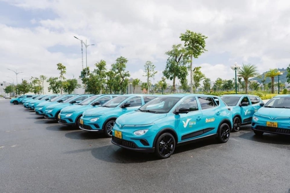 Taxi điện Xanh SM có mặt tại Quảng Ngãi (Ảnh: Xanh SM)