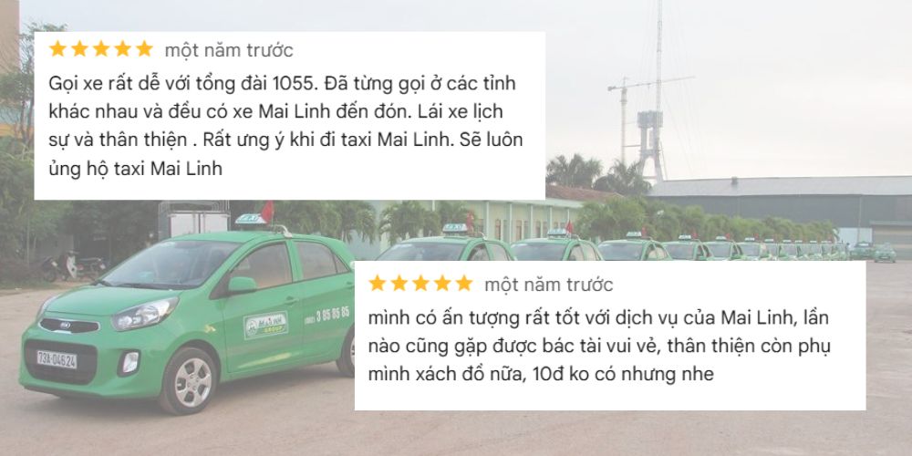 Đánh giá khách hàng về dịch vụ taxi Mai Linh