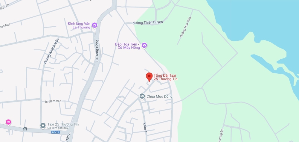 Địa chỉ trụ sở chính của hãng taxi 25 Thường Tín (Ảnh: Google Maps)