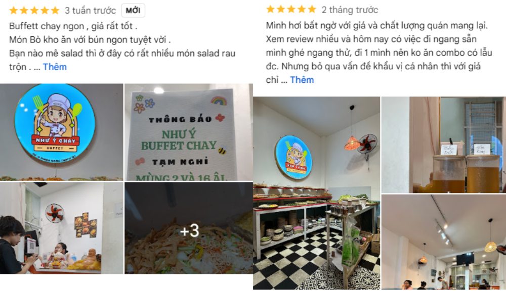 Khách hàng đánh giá cao hương vị thanh khiết, phù hợp người ăn chay trường (Ảnh: Google maps)
