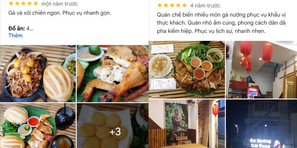 Đánh giá khách hàng về quán gà nướng Cái Bang