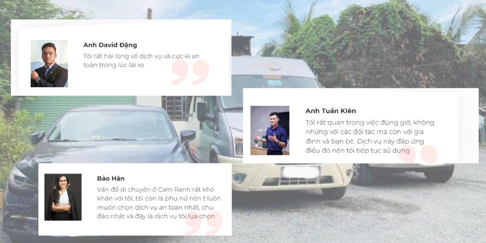 Đánh giá về dịch vụ taxi Diên Khánh trên website của hãng 