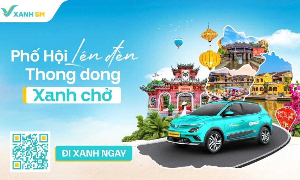 Xanh SM giúp bạn di chuyển đến Hội An dễ dàng