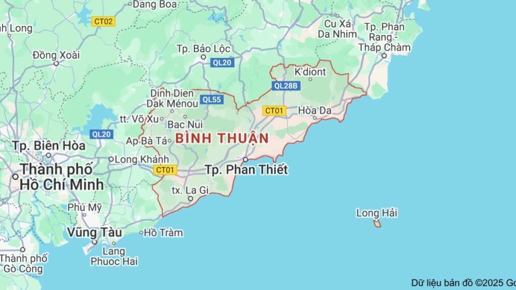 Bản đồ Bình Thuận