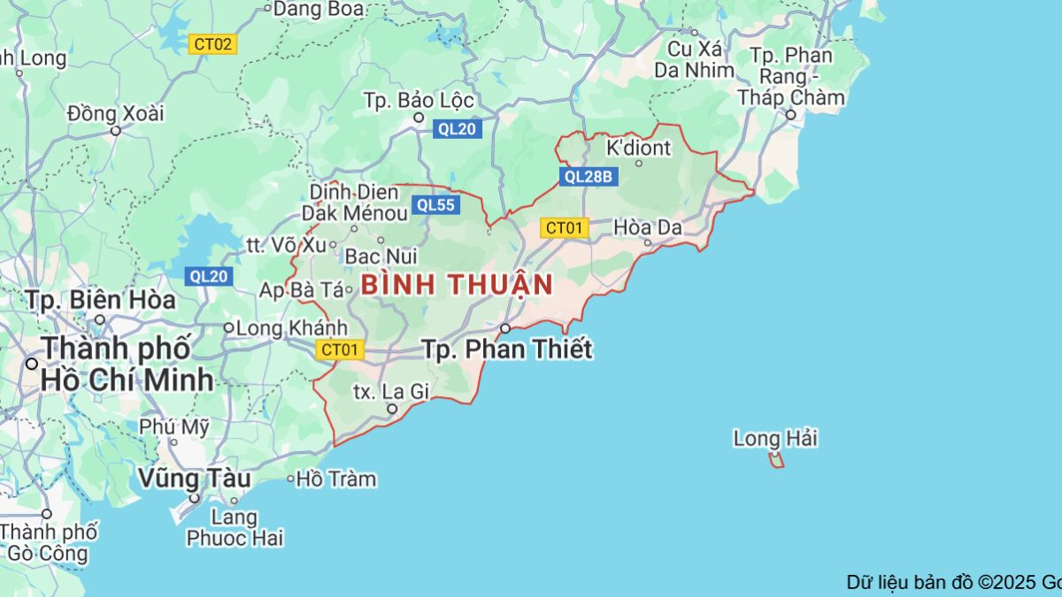Bản đồ Bình Thuận