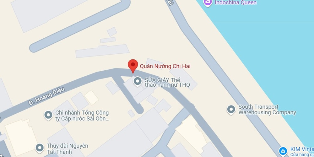 Quán Nướng Chị Hai nằm ở 1/10 Đường Hoàng Diệu (Ảnh: Google Maps)