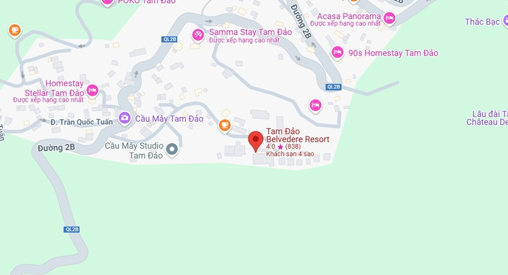 Belvedere Resort Tam Đảo là điểm đến được nhiều người yêu thích (Ảnh: Google Maps)