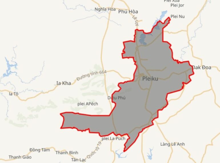 Khám phá bản đồ Pleiku - Nơi đại ngàn thì thầm trong gió