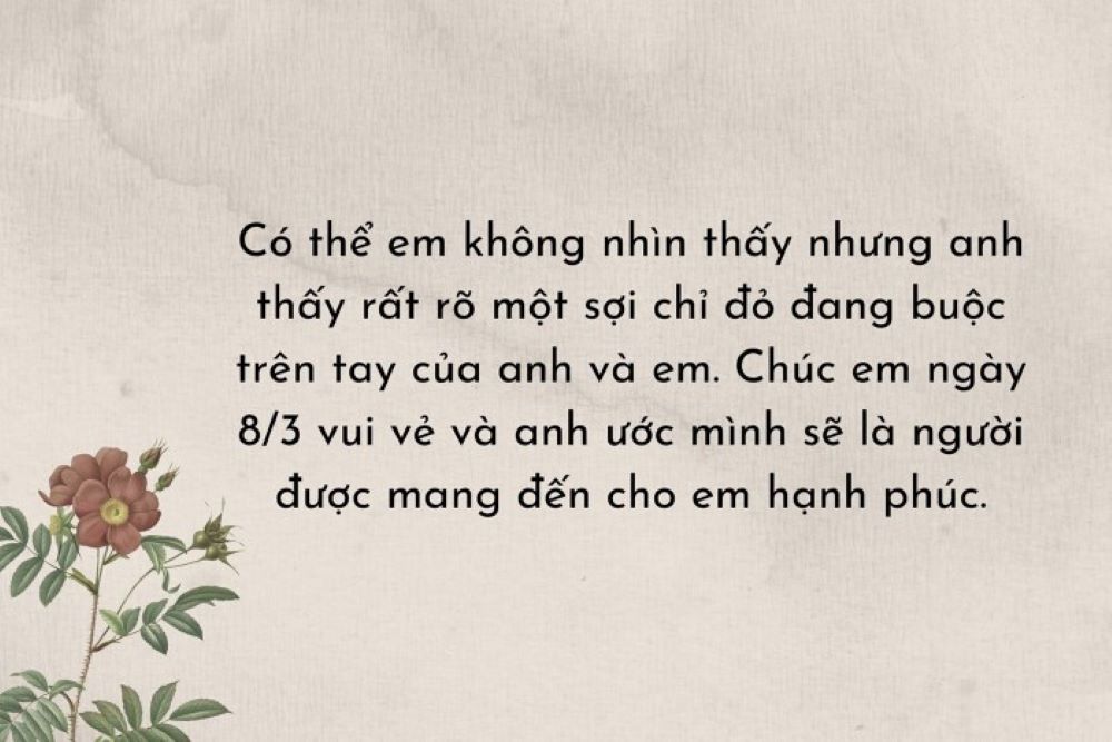 Mẫu câu chúc 8/3 tặng vợ đang mang thai ý nghĩa, xúc động (Ảnh: Sưu tầm Internet)