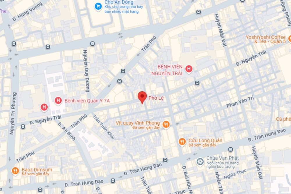 Phở Lệ là quán ăn sáng Quận 5​ nổi tiếng (Ảnh: Google Maps)