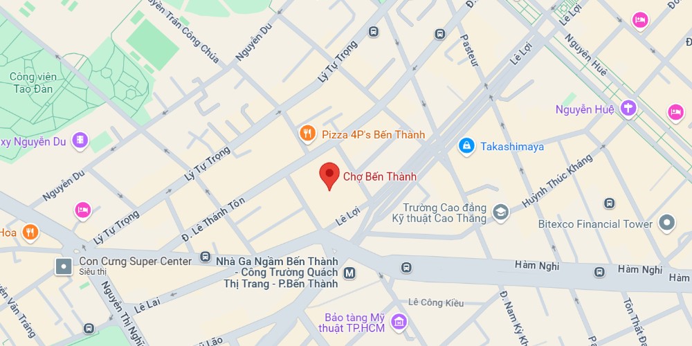 Vị trí của chợ trên bản đồ (Ảnh: Google Maps)