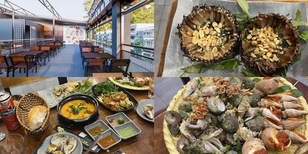 Ốc Lắc Cô Mai có không gian thoáng mát cùng menu đa dạng các loại ốc 