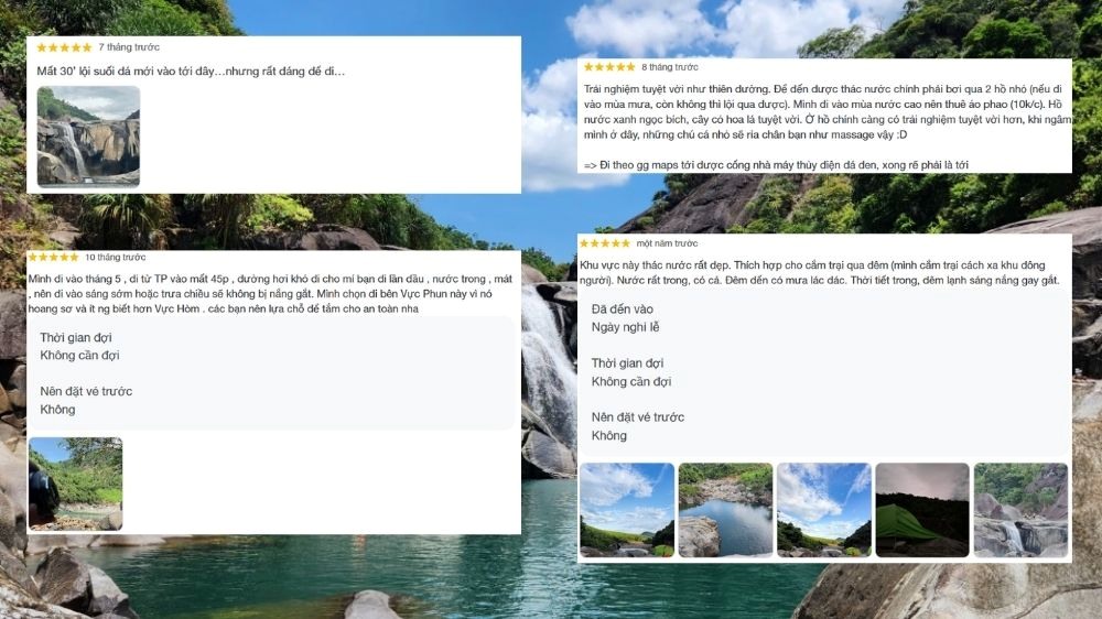 Du khách để lại nhiều đánh giá tích cực về Vực Phun Phú Yên (Ảnh: Google Maps)