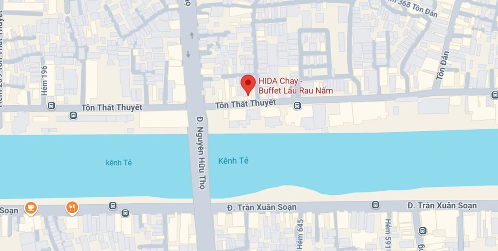 HIDA Chay nằm gần Kênh Tẻ (Ảnh: Google Maps)