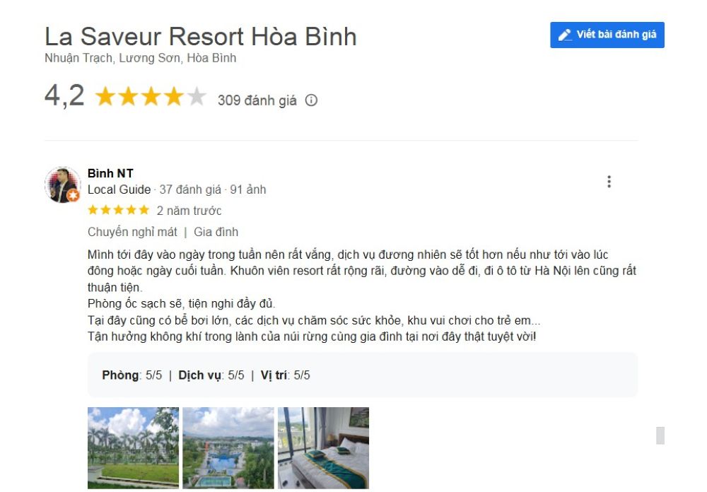 La Saveur de Hòa Bình được nhiều du khách đánh giá tốt (Ảnh: Google Maps)