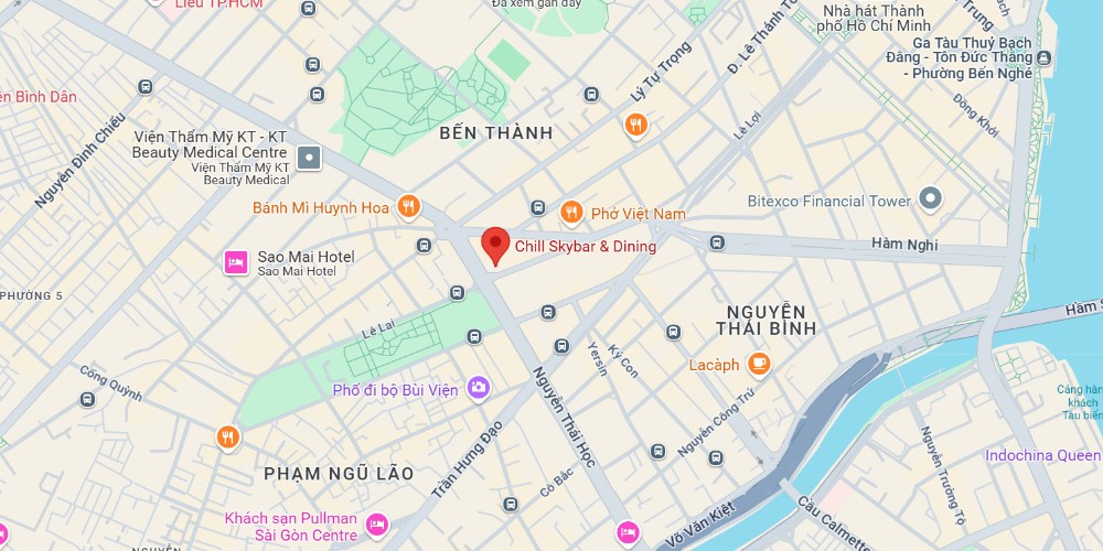 Vị trí của Chill Skybar & Dining trên bản đồ (Ảnh: Google Maps)