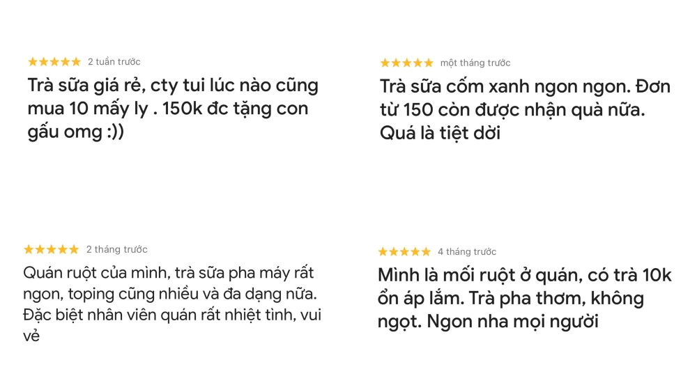 Trà sữa Quận 4 Laboon được nhiều khách hàng dành lời khen (Ảnh: Google Maps)