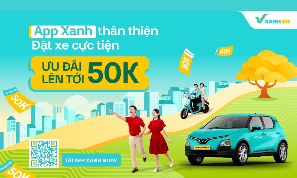 Tải app Xanh SM để đặt xe tiện lợi với nhiều ưu đãi hấp dẫn