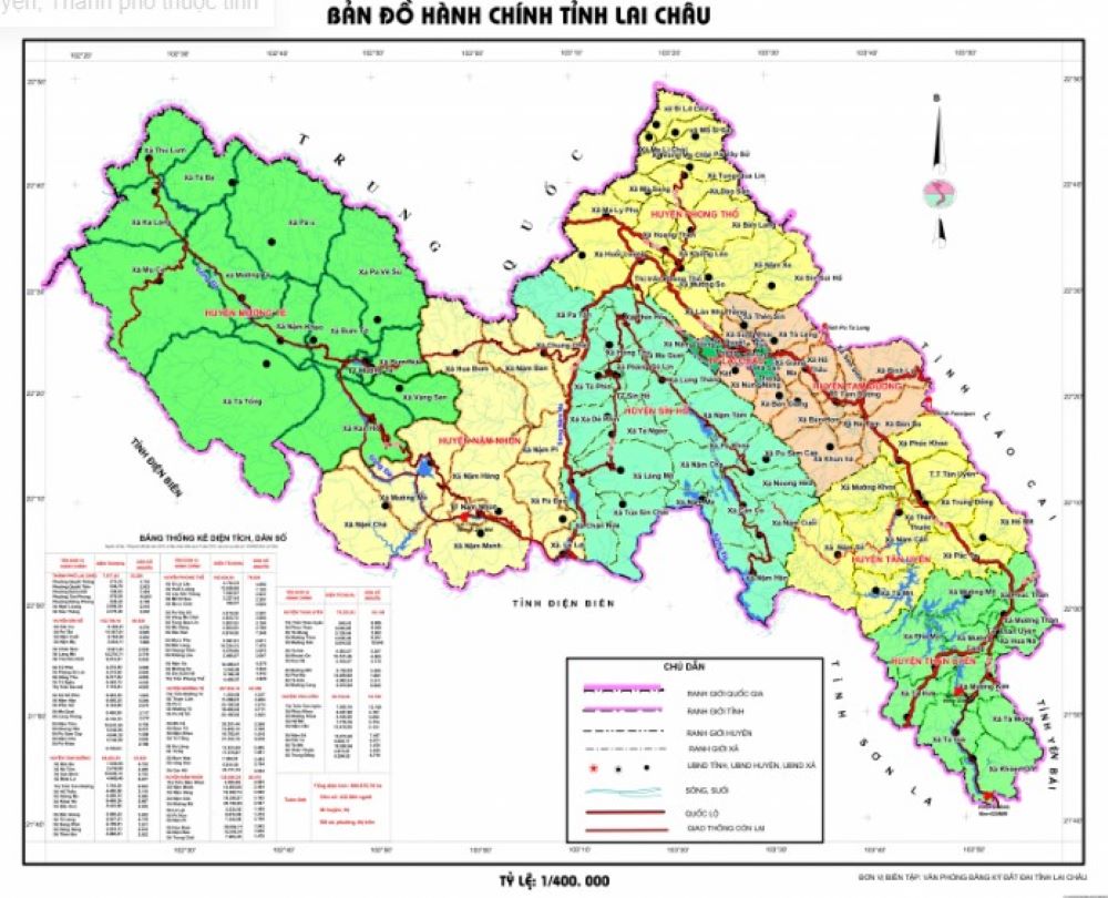 Bản đồ tỉnh Lai Châu, vùng đất biên cương Tây Bắc hùng vĩ
