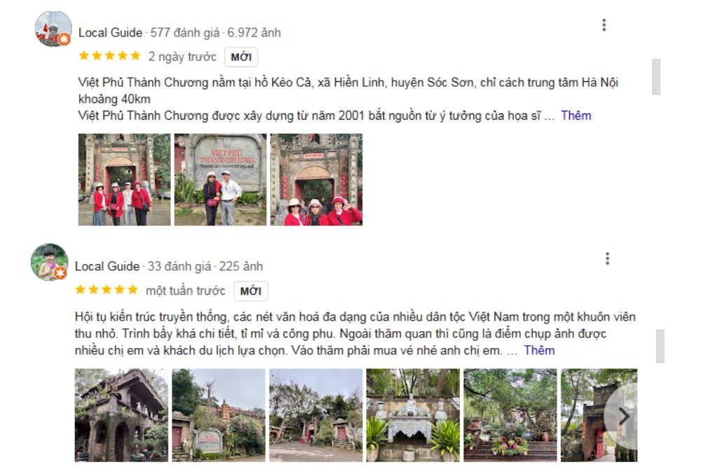 Những phản hồi tích cực từ các du khách thập phương (Ảnh: Google Maps)