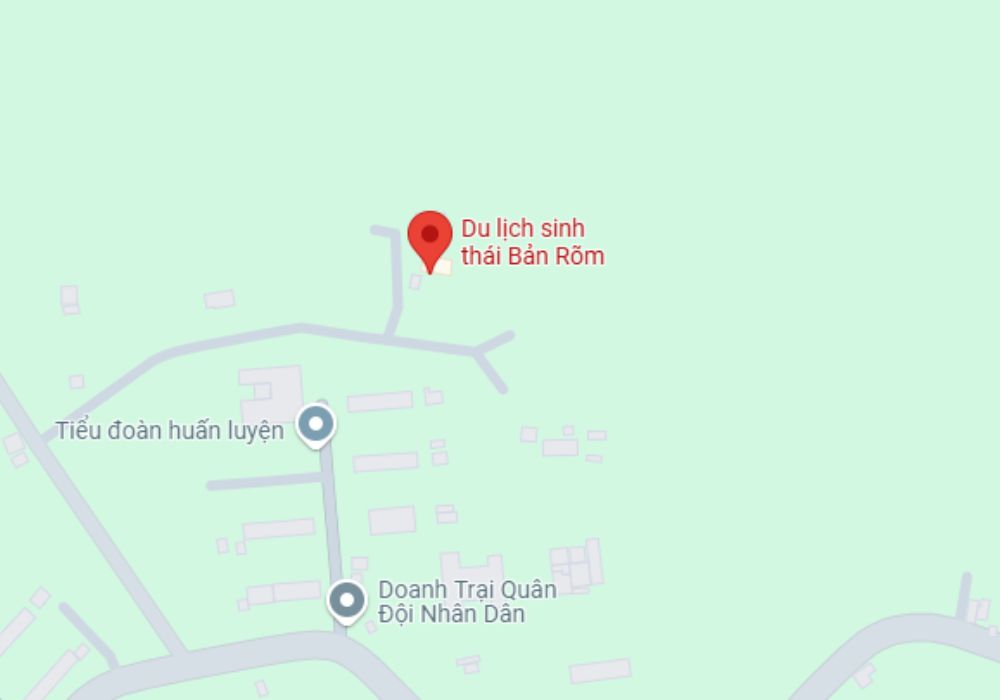 Tìm hiểu về địa điểm du lịch sinh thái Bản Rõm (Ảnh: Google Maps)