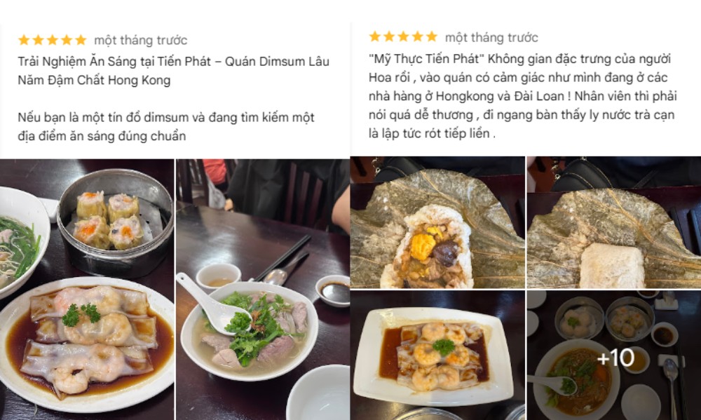 Khách hài lòng với món ăn ngon, phục vụ nhanh chóng (Ảnh: Google Maps)