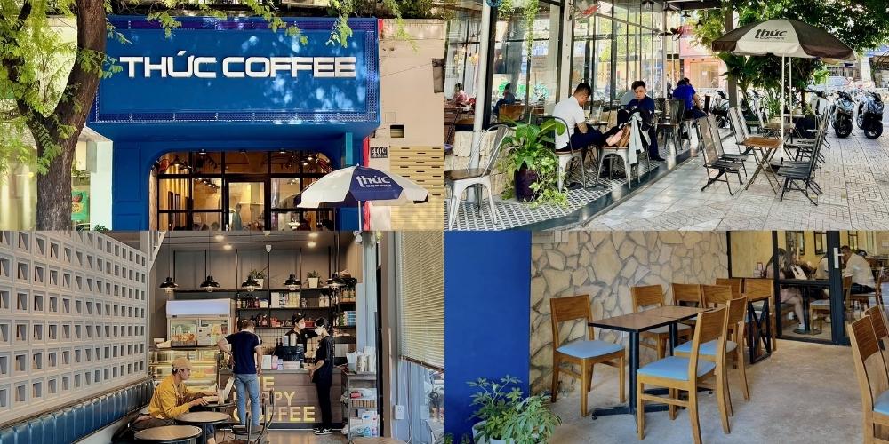 Không gian bên trong và ngoài tại Thức Coffee chi nhánh Hoa Phượng 